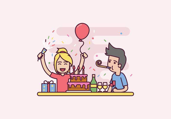 免费的生日聚会插图