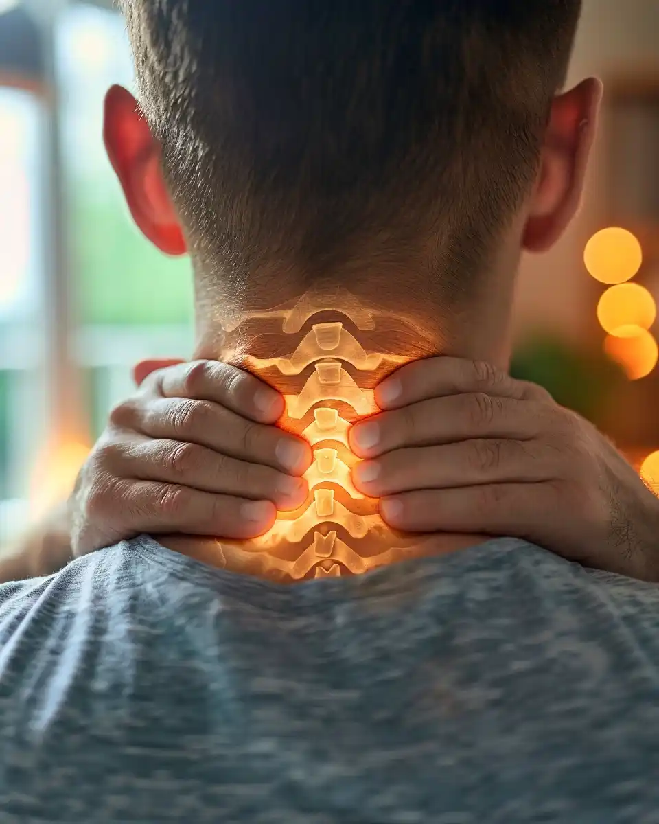 Highlighted Neck Pain Photo Midjourney提示词