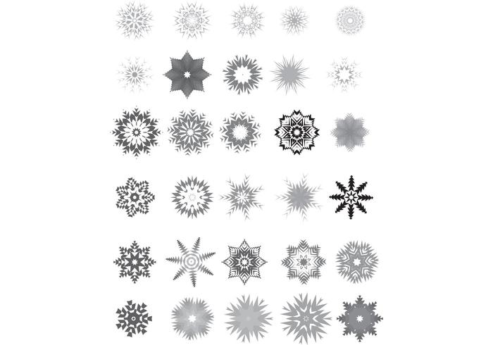 30矢量雪花