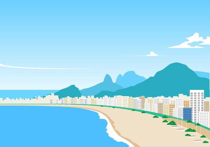 Copacabana自由传染媒介风景